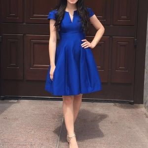 Halston Heritage Royal Blue Cocktail Dress